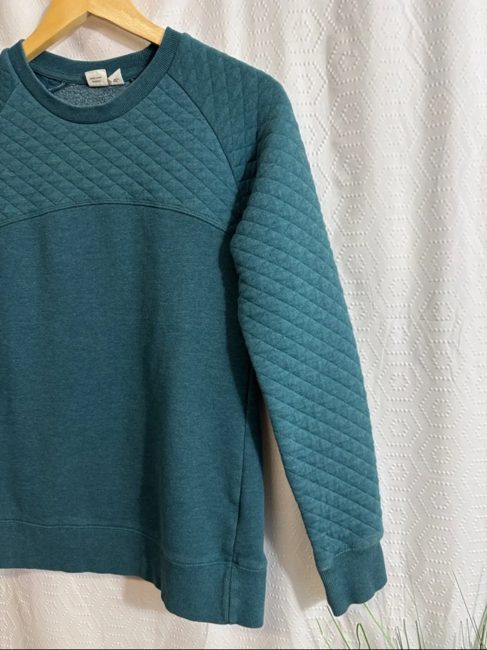 Tentree 10 teal sweatshirt quilted organic - Picture 3 of 6